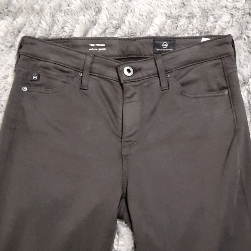 AG Adriano Goldschmied The Prima Mid-Rise Cigarette Pants Size 25R Inseam 31
